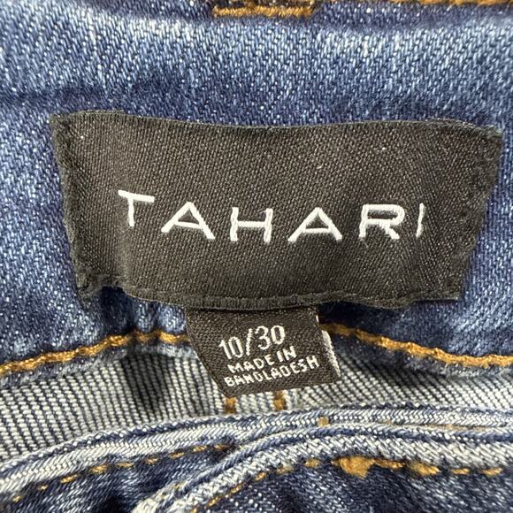 NWT Tahari Womens Kelly Classic Skinny Dark Wash Denim Blue Jeans 10/30 Stretch - Picture 6 of 10